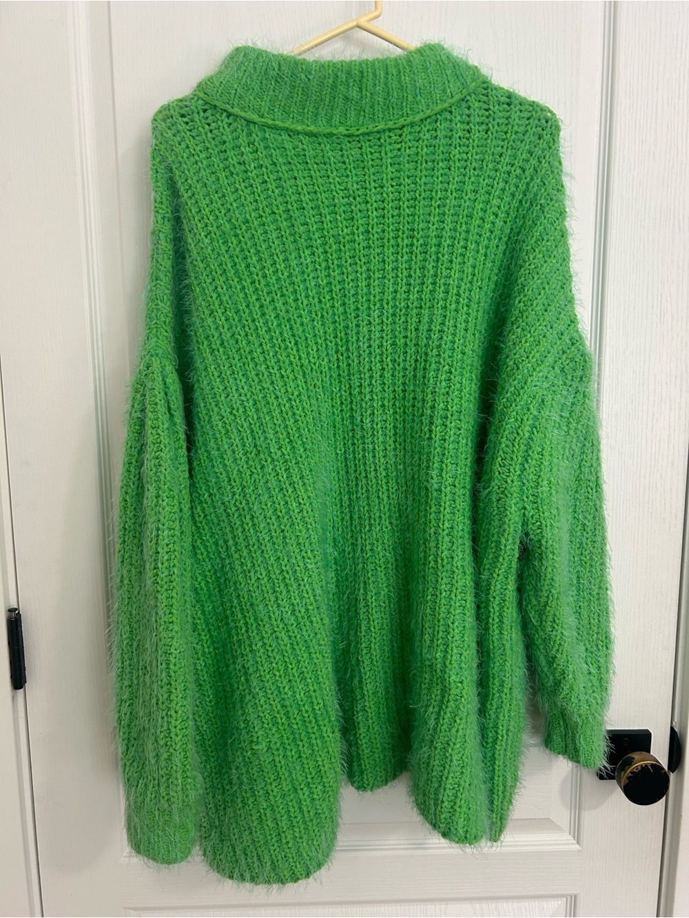 Free People “Oasis” Tunic Sweater in Bright Green
